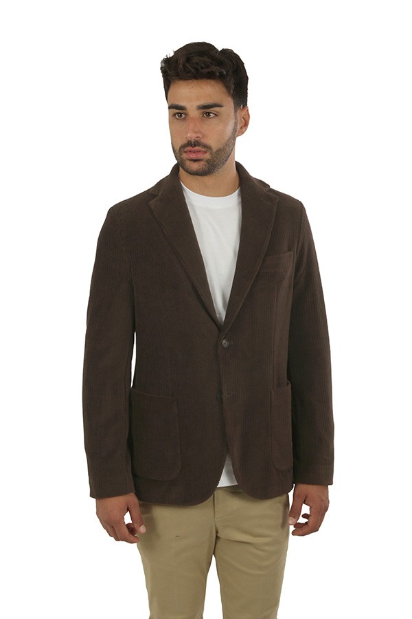 Giacca Circolo in Velluto Corteccia